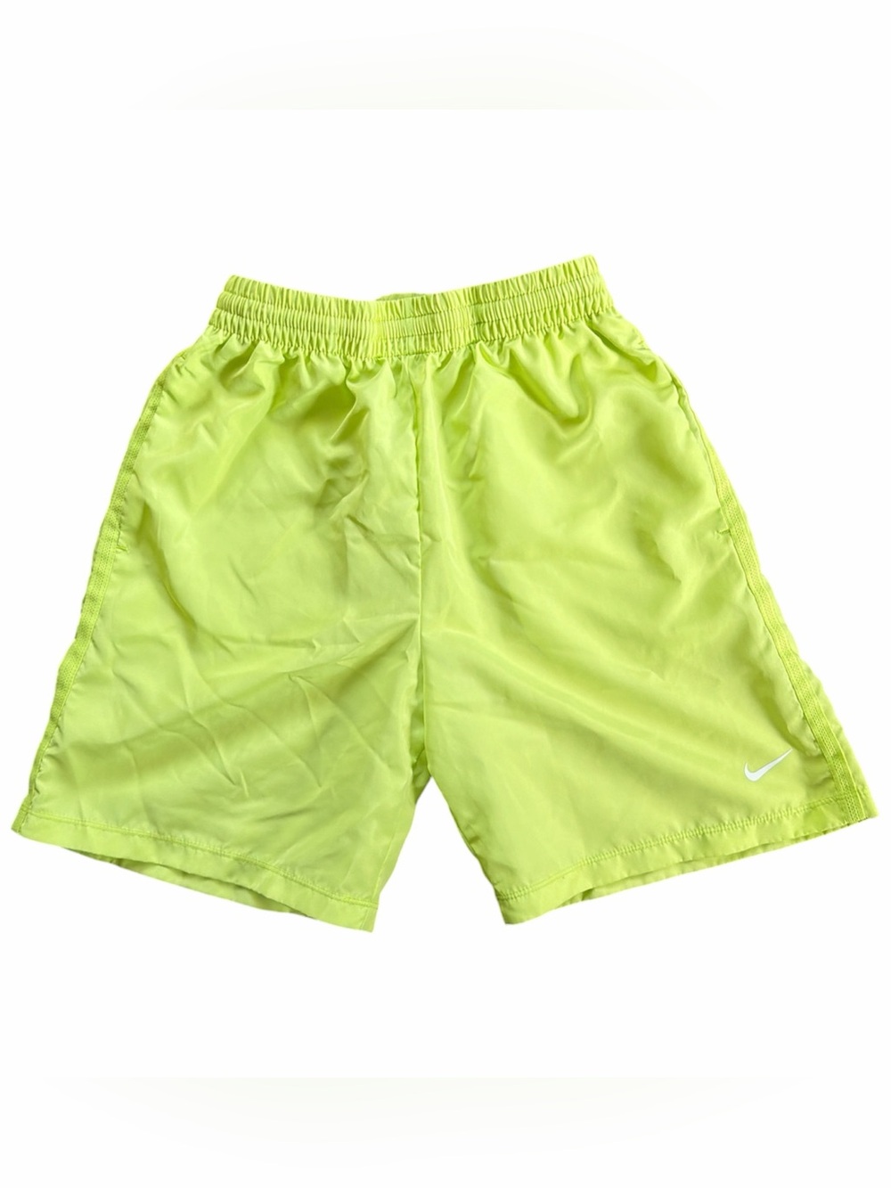 Nike Kids Lime Greenish Yellow Athletic Shorts Size Large